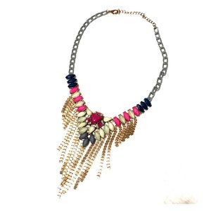 Gold and Pink statement necklace